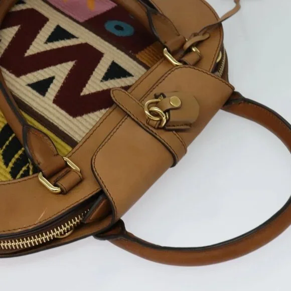 BURBERRY Hand Bag Leather 2way Beige Auth 113749V - Picture 7 of 15